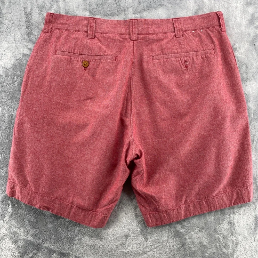 J.Crew Gramercy Mens 35‎ Red Heather Cotton Chino Shorts Preppy Casual